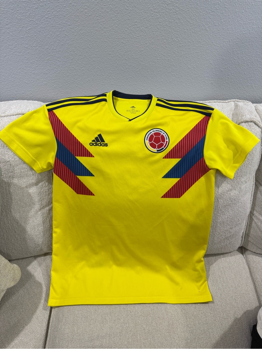 Adidas Colombia men’s ' Yellow National Team Soccer Jersey